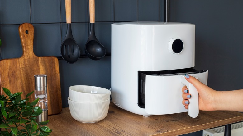 A basket model air fryer