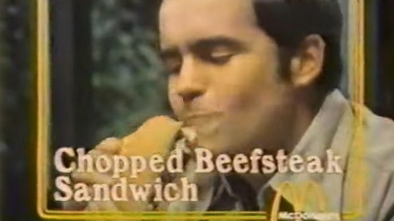 McDonald's chopped beefsteak sandwich commercial 