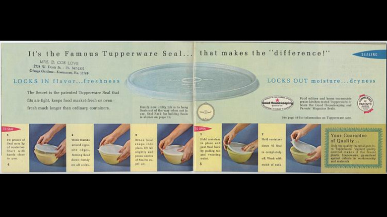 Vintage ad for Tupperware seal