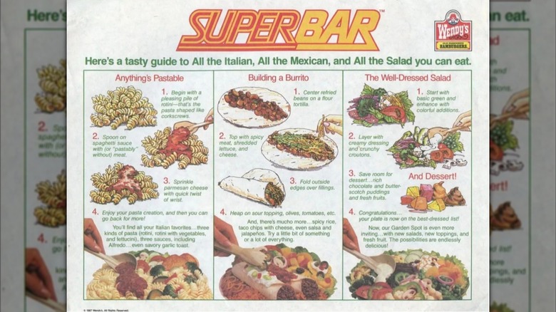 Wendy's Superbar menu