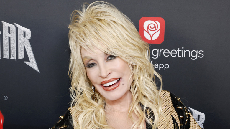 Dolly Parton smiling at an event