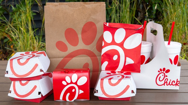 Chick-fil-A to-go meal on table