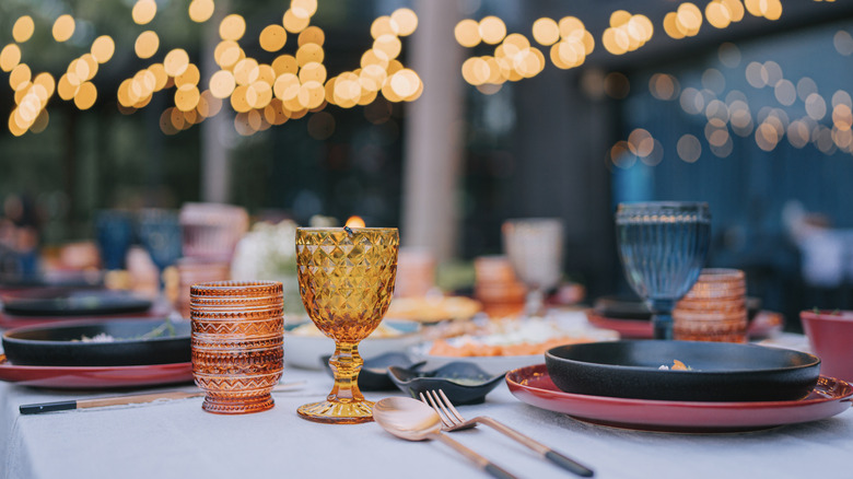 Dinner party table