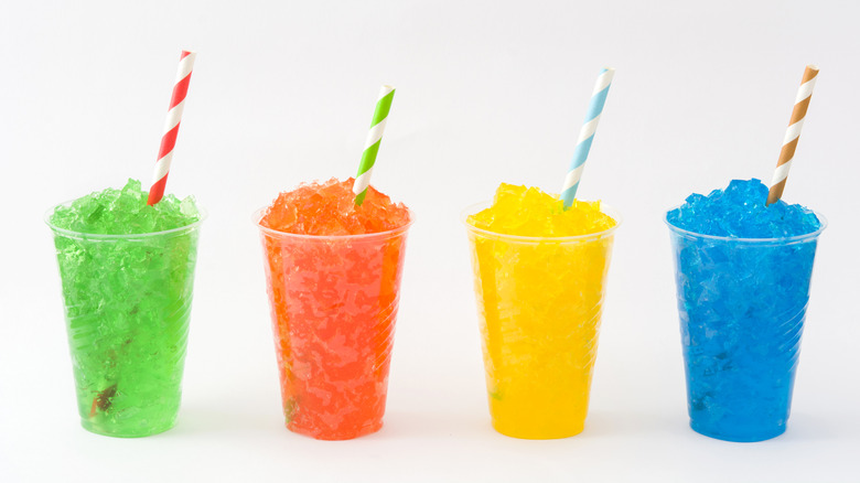 Homemade slushie drinks