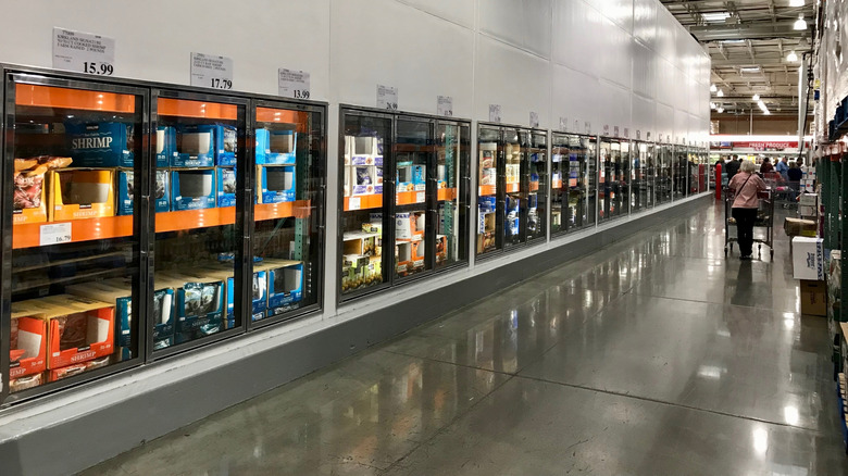 Costco fridge and freezer section