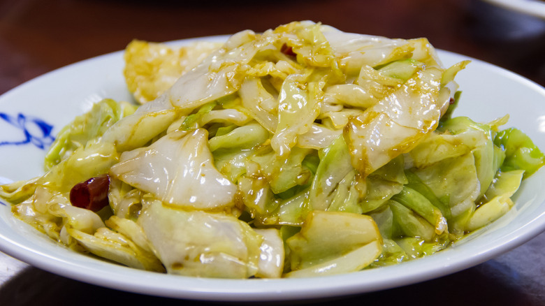 Thai stir fried cabbage