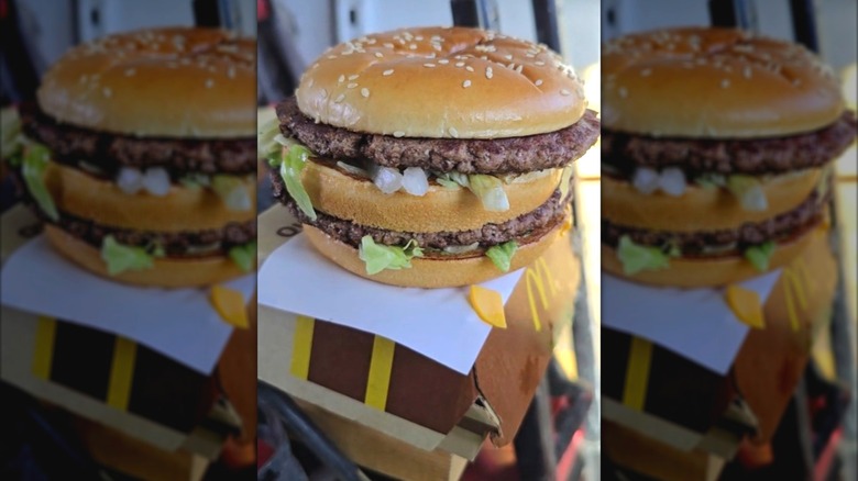 Double Quarter Pounder dressed like a Big Mac