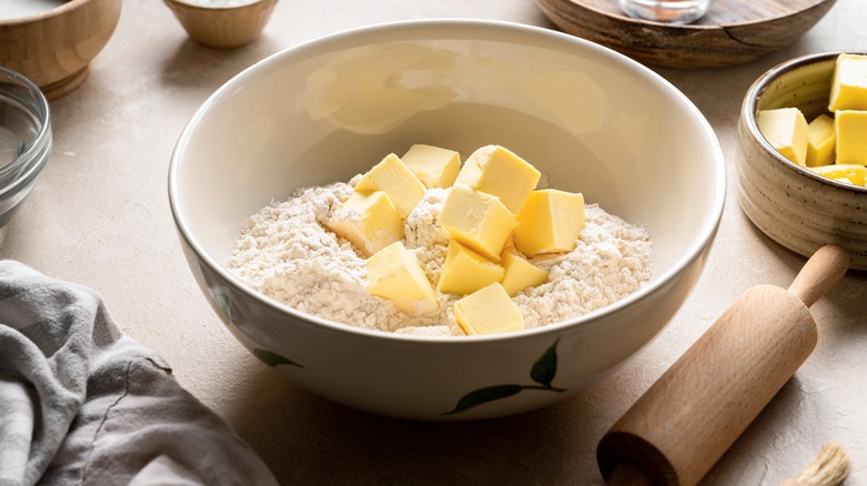 butter cubes in a bowl