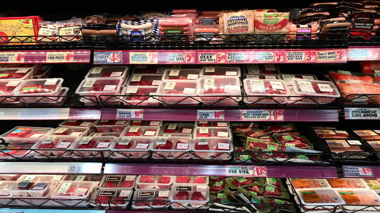 Packaged meat at Trader Joes's