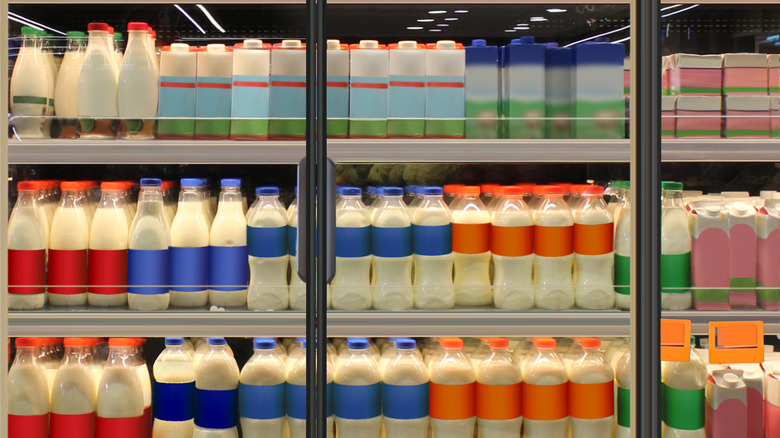 Milk in dairy cooler