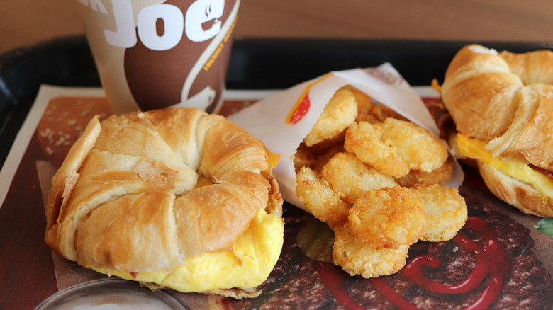 croissan'wich and hash browns