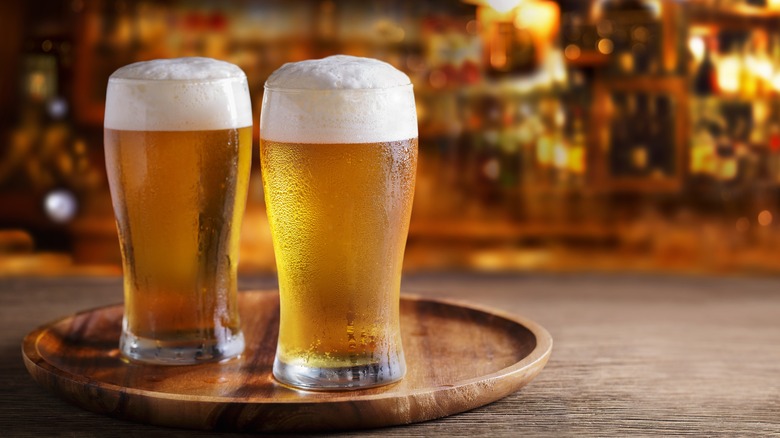 Beer on a tray 