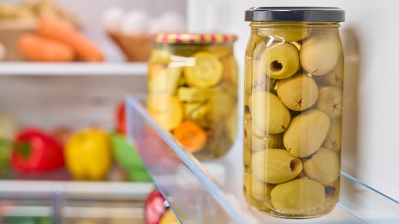 jars in the refrigerator