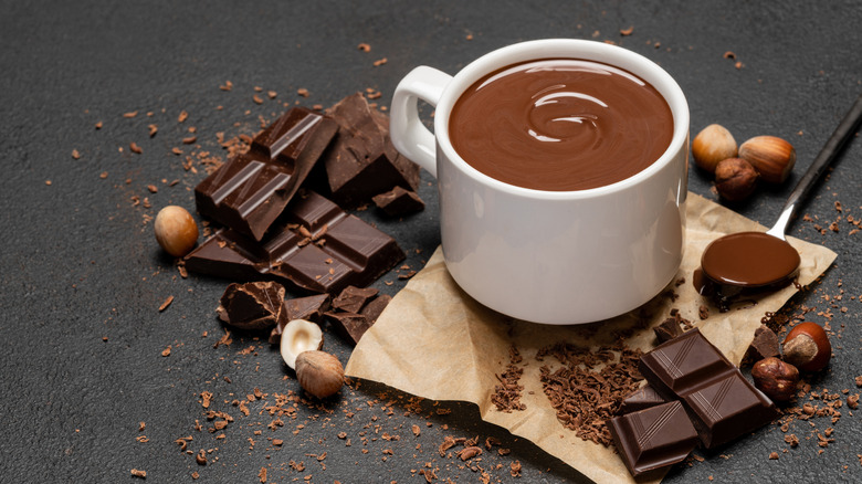 Cup of thick hot chocolate