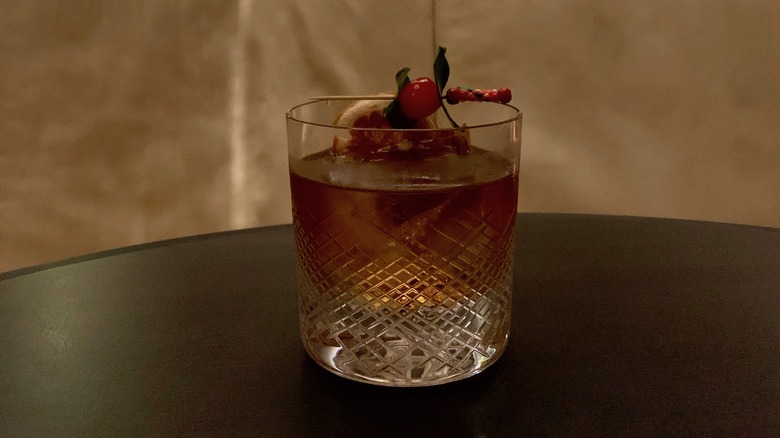 Cocktail on table