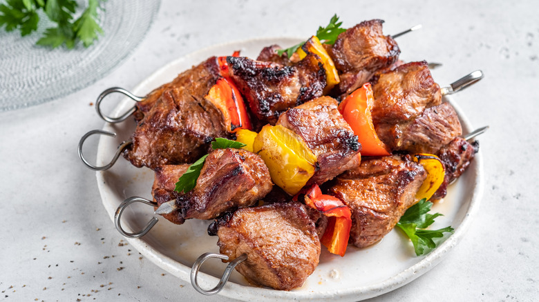 beef on skewers