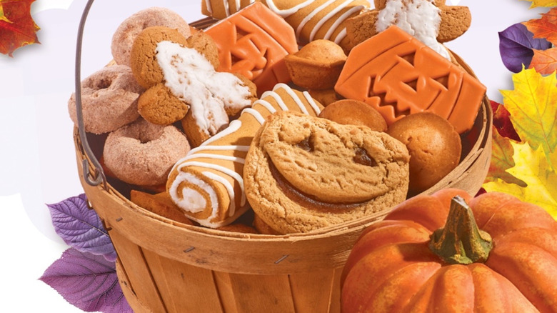 Collection of Little Debbie fall treats in bucket