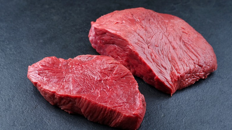 raw bison steaks