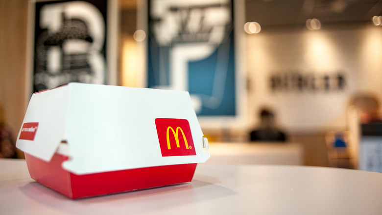 mcdonald's sandwich inside unopened box