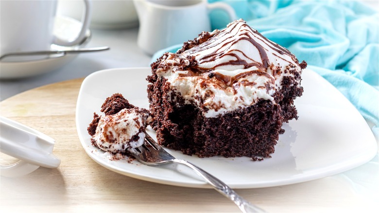 Slice of Mississippi mud cake 
