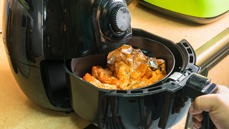 BBQ chicken in an air fryer