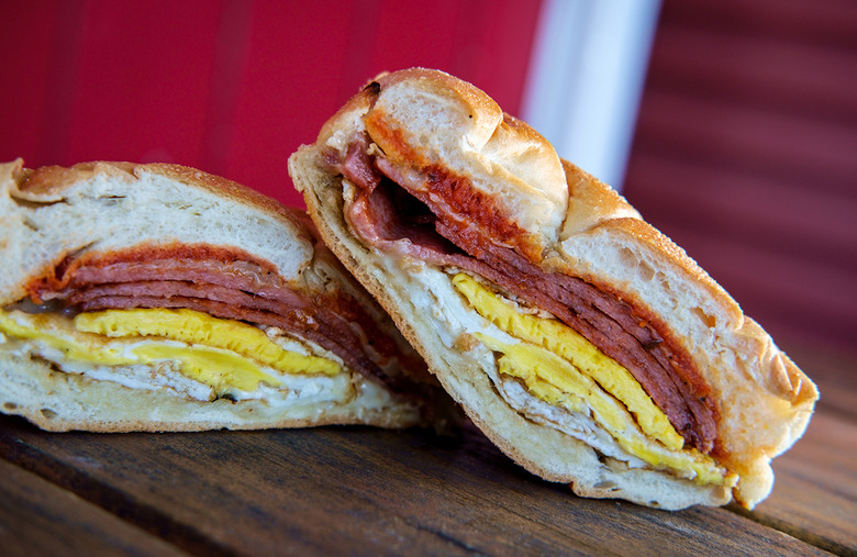 Taylor ham, egg and cheese