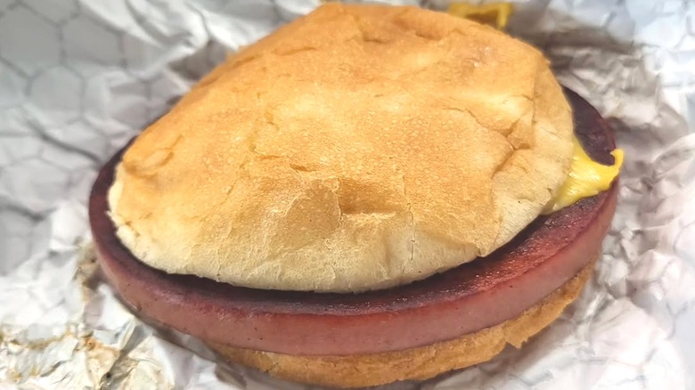 Fried bologna sandwich