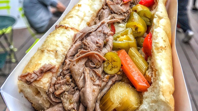 Chicago Italian beef sandwich