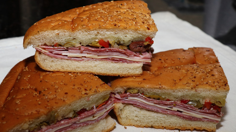 Pieces of Muffuletta