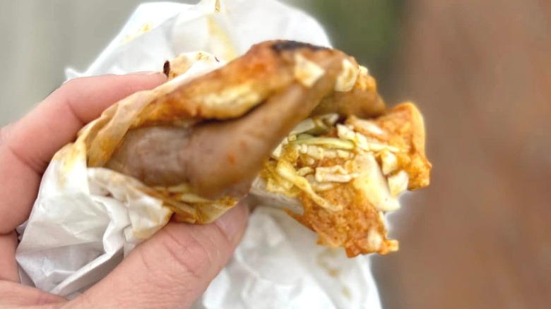 Pig ear sandwich from Big Apple Inn
