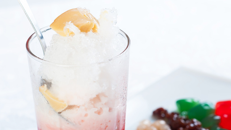 Tall glass of halo-halo