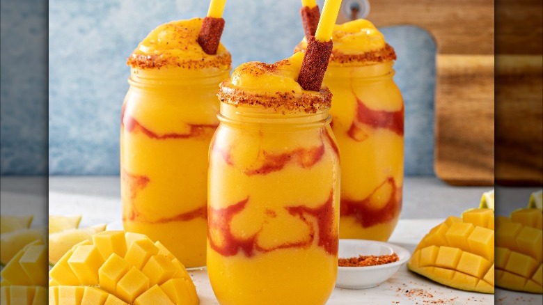 Three jars of mangonada