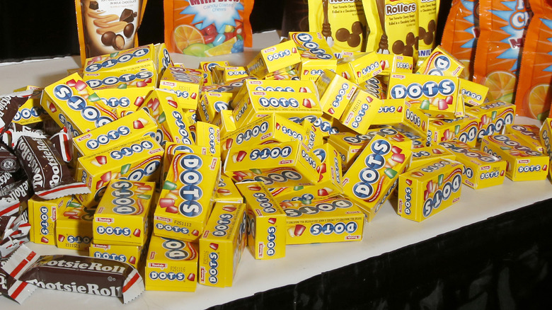 pile of dots candy boxes