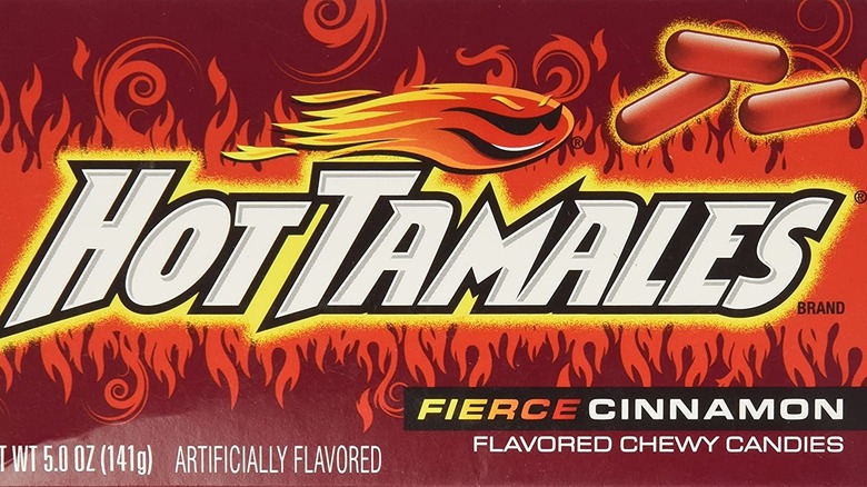 Hot Tamales box close up
