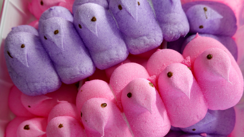 purples and pink Peeps
