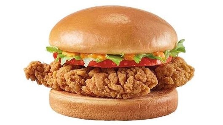 spicy chicken strip sandwich