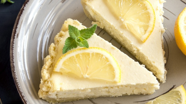 Lemon pie slice