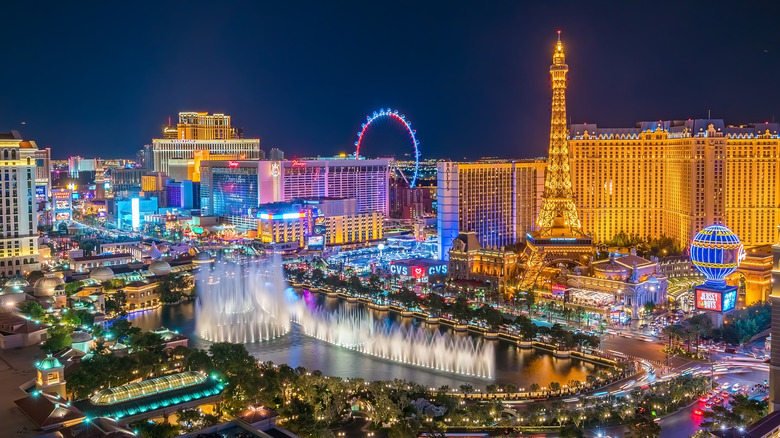 Panoramic view of Vegas
