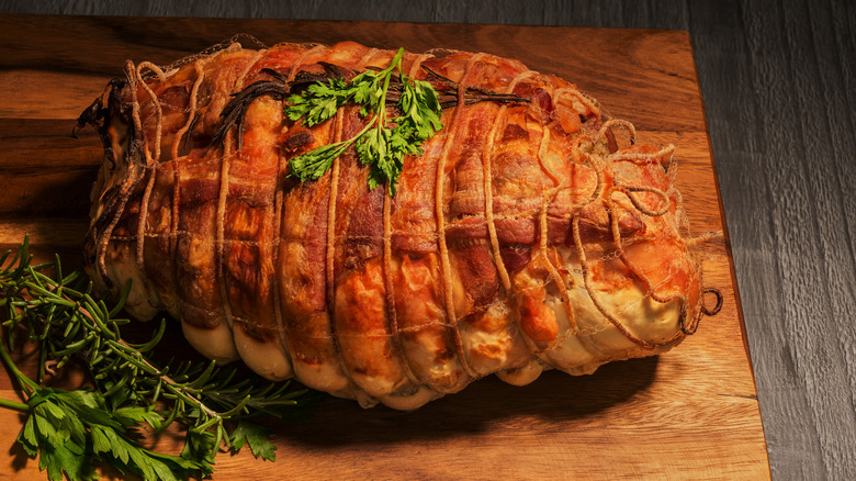 turducken on a cutting board