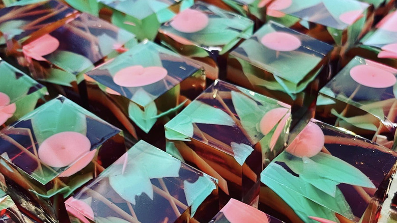 Solid Wiggles jelly cake squares