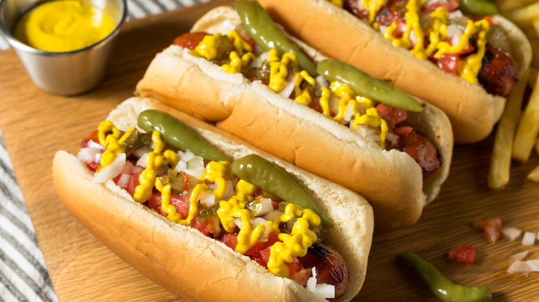 Chicago-style hot dogs