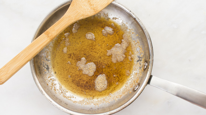 brown butter in skillet