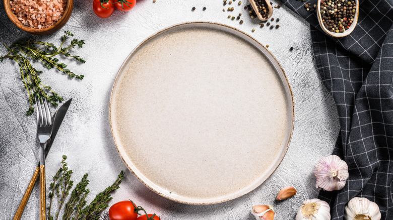 Empty pizza stone