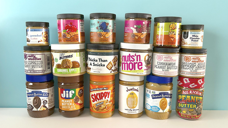 Jars of flavored peanut butter