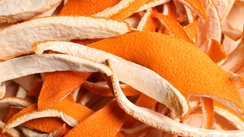 Pile of orange rinds