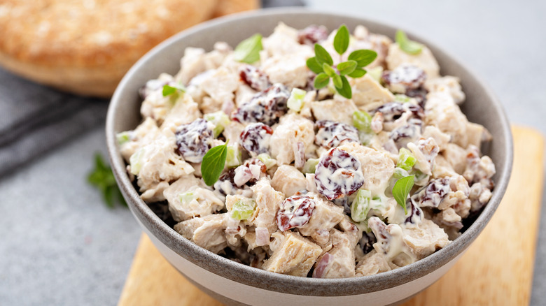 Chicken salad in bowl