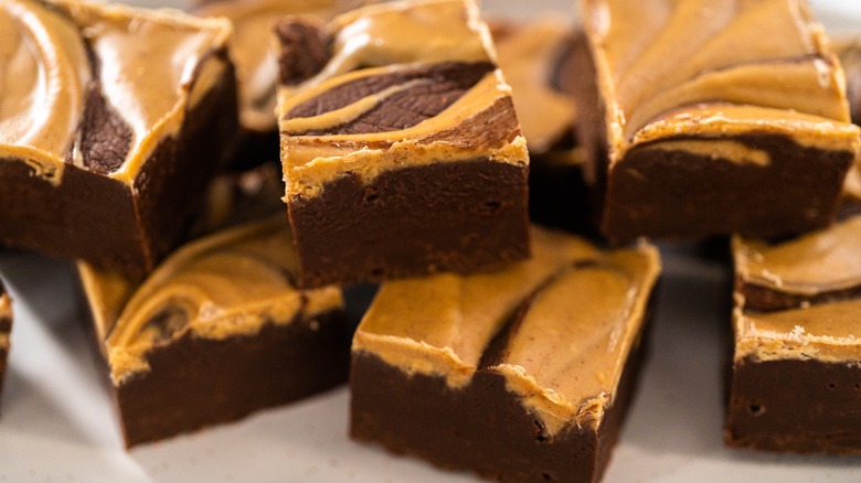 peanut butter chocolate fudge squares