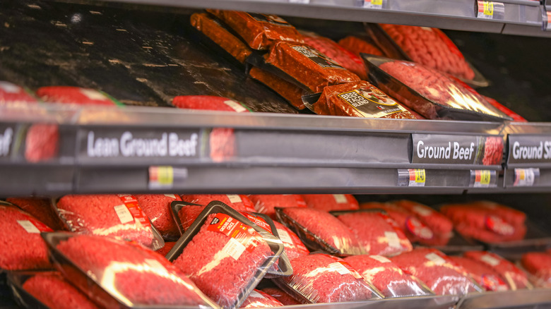 Ground beef packages
