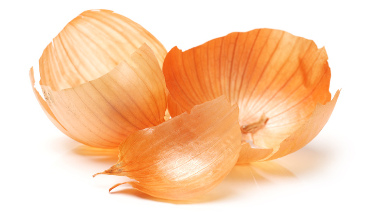 Yellow onion skins