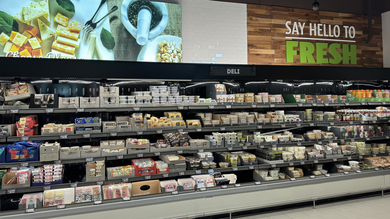 Many Aldi products together on shelves